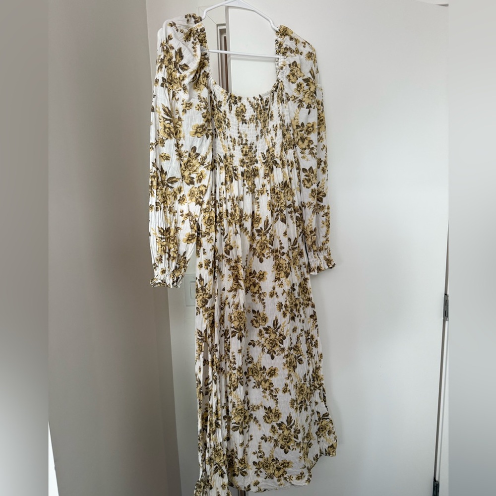 Free People Women's Jaymes Floral Print Long Sleeve Midi Dress - Picture 7 of 7